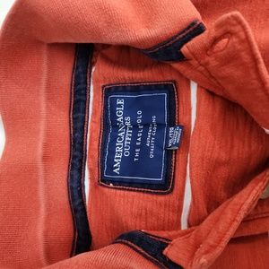 American eagle  Orange and White Striped Size XXL long sleeve  100% cotton